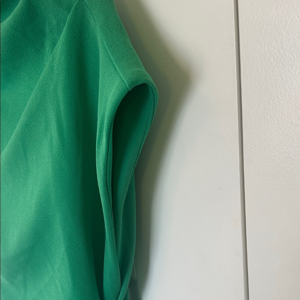 Anthropologie Green Ruched Maxi Dress - Picture 5 of 6
